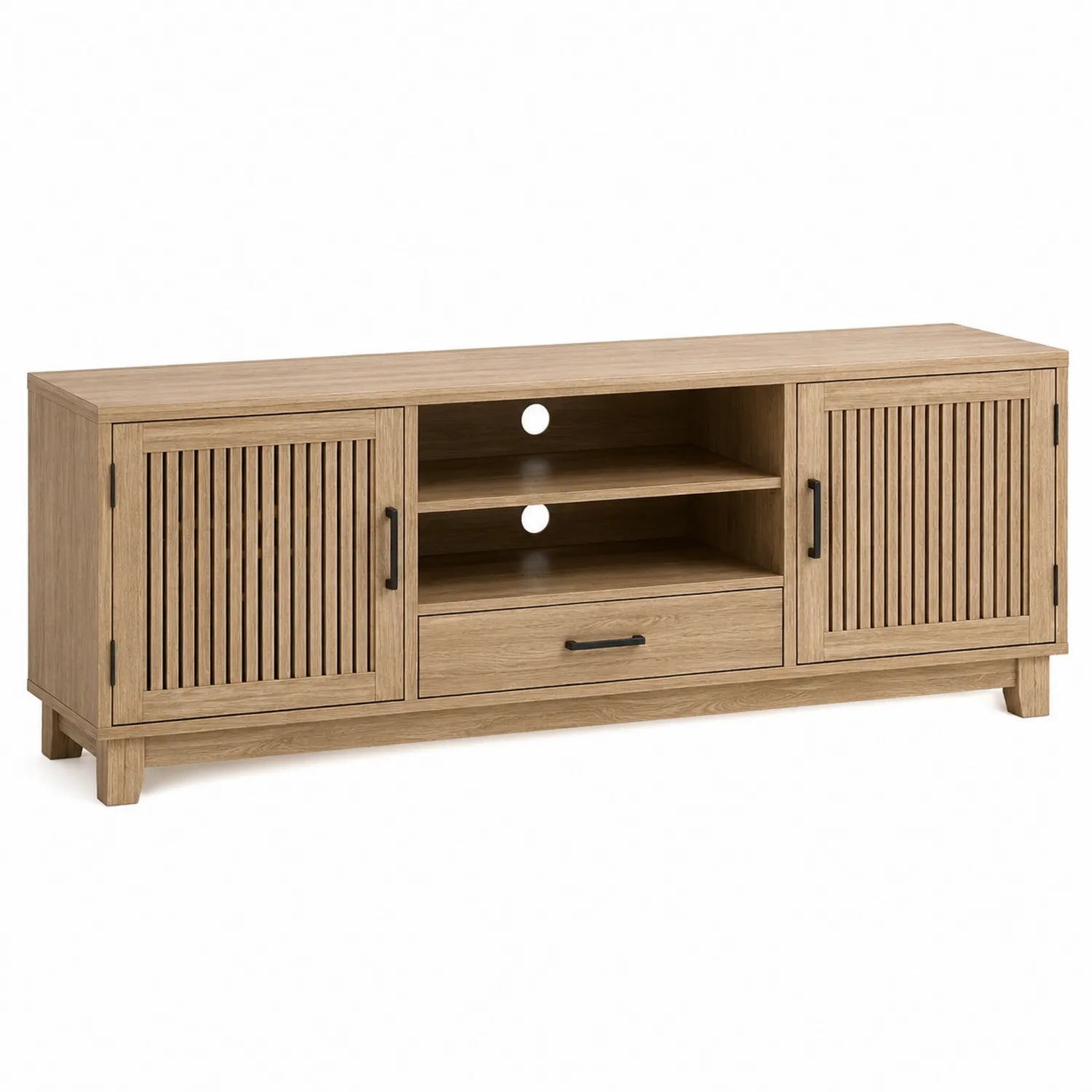 TV-Möbel aus MDF mit Eichenholzoptik 150 cm
