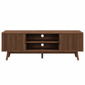 Holz-TV-Schrank Braun 120x40x50 cm mit Türen und Regalen