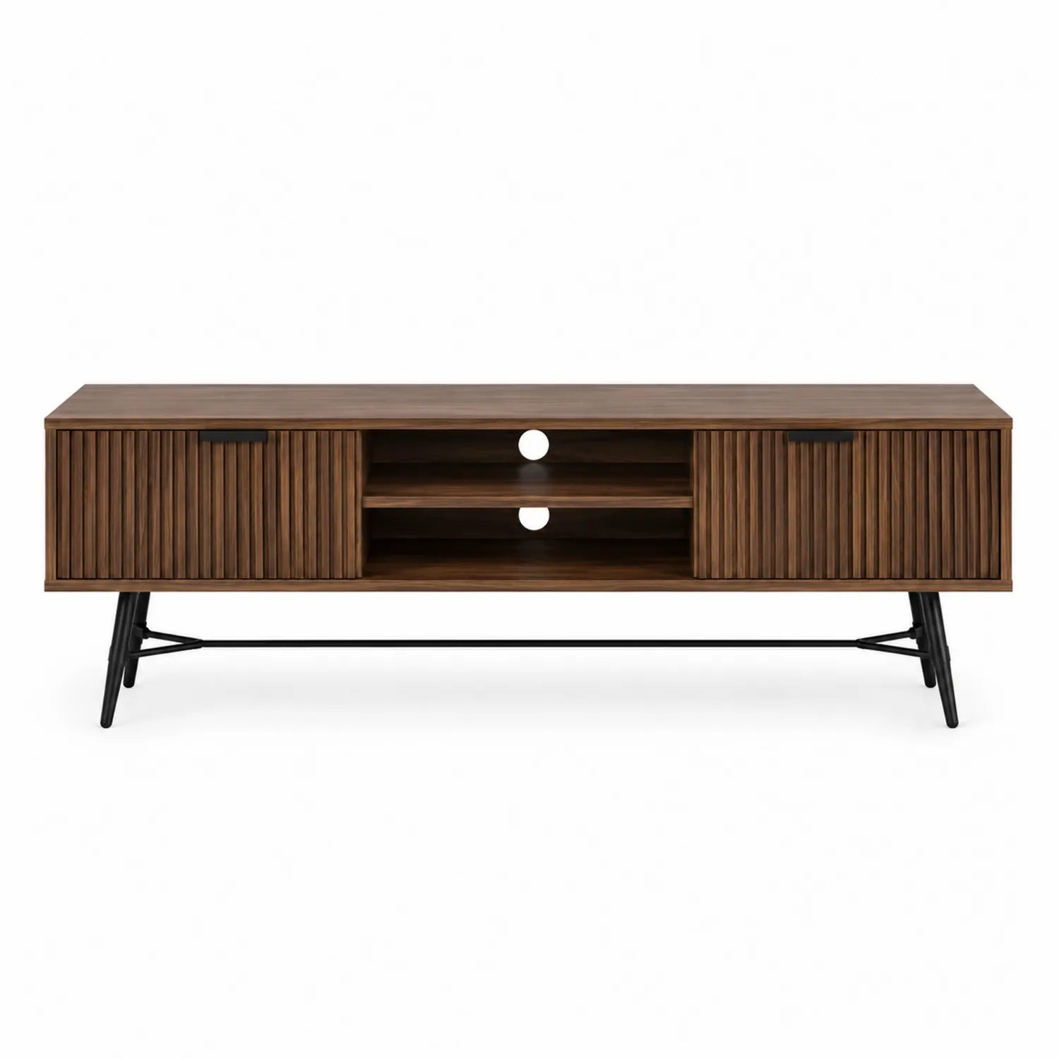 TV-Schrank Walnuss mit Metallbeinen 120x40x50cm