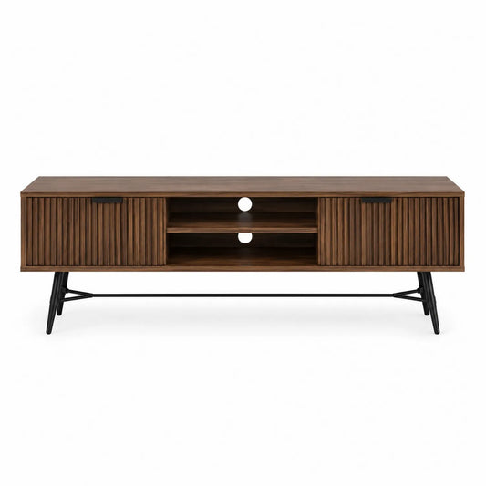 TV-Schrank Walnuss mit Metallbeinen 120x40x50cm